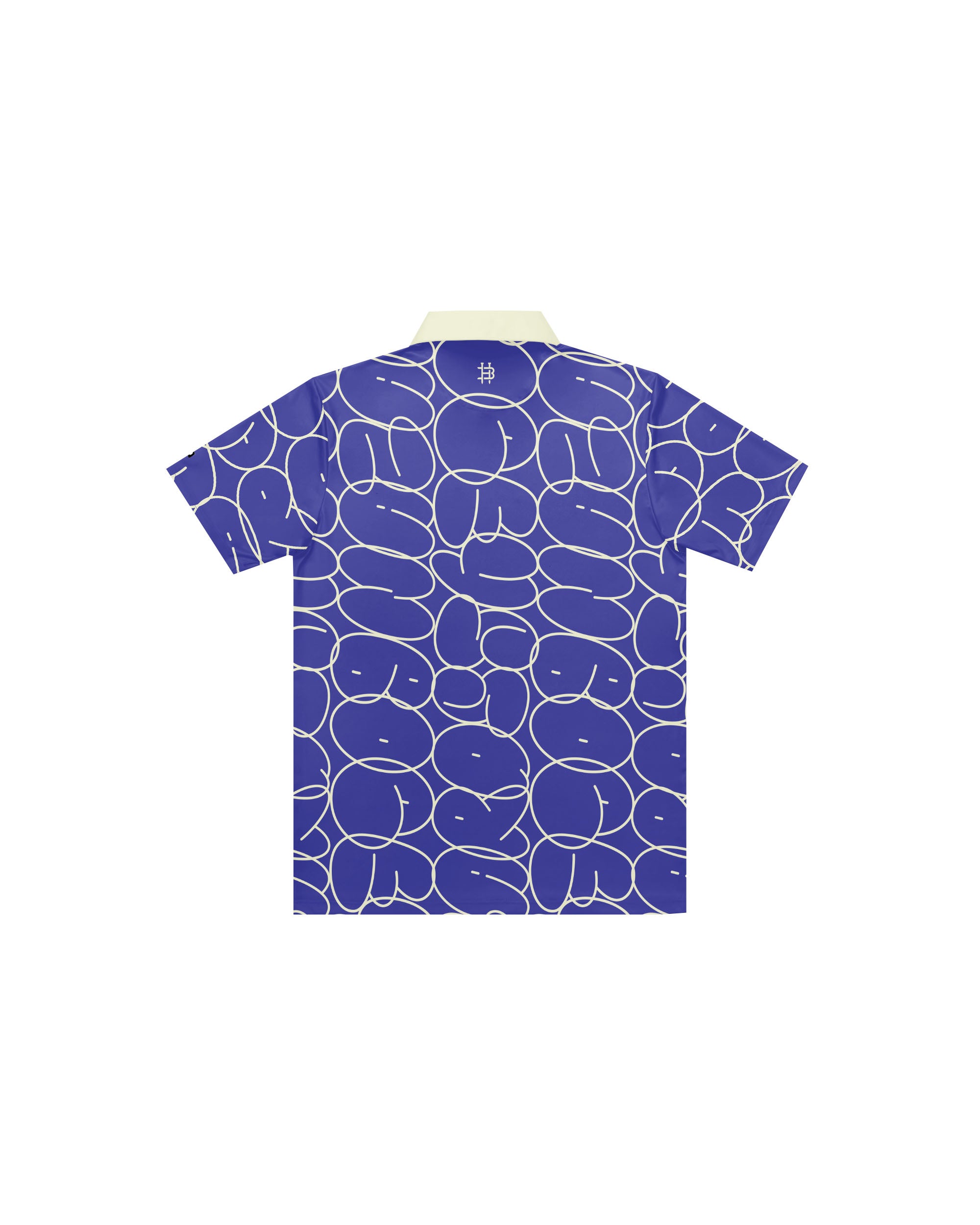Blue Bubble Graffiti Modern Performance Polo