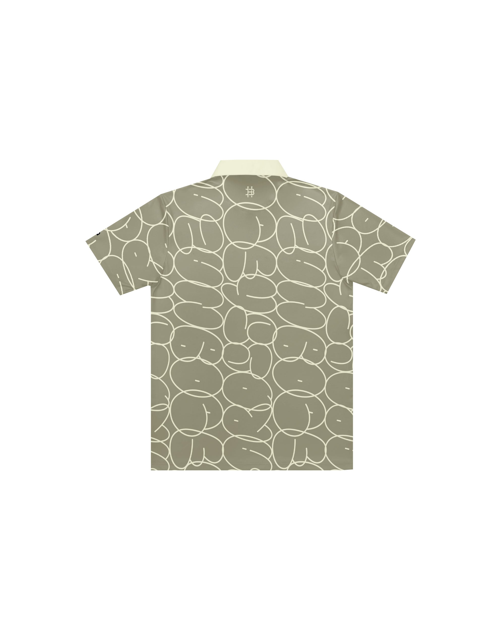 Light Olive Bubble Graffiti Modern Performance Polo