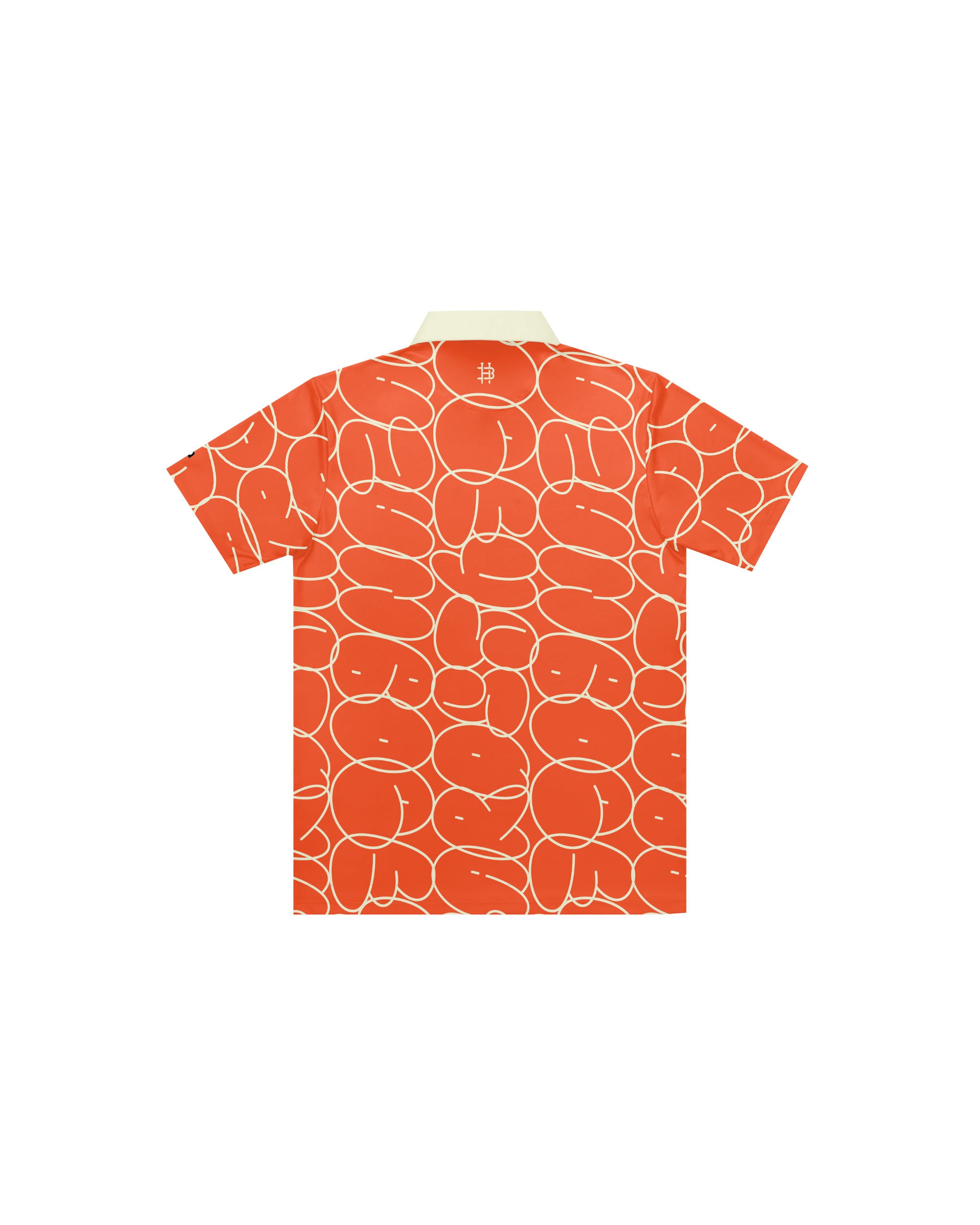 Orange Bubble Graffiti Modern Performance Polo