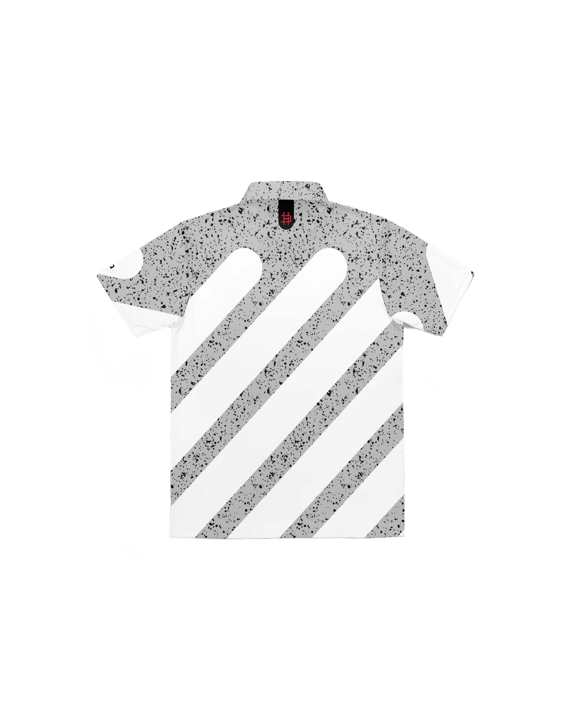 Cement Stripe Modern Performance Polo