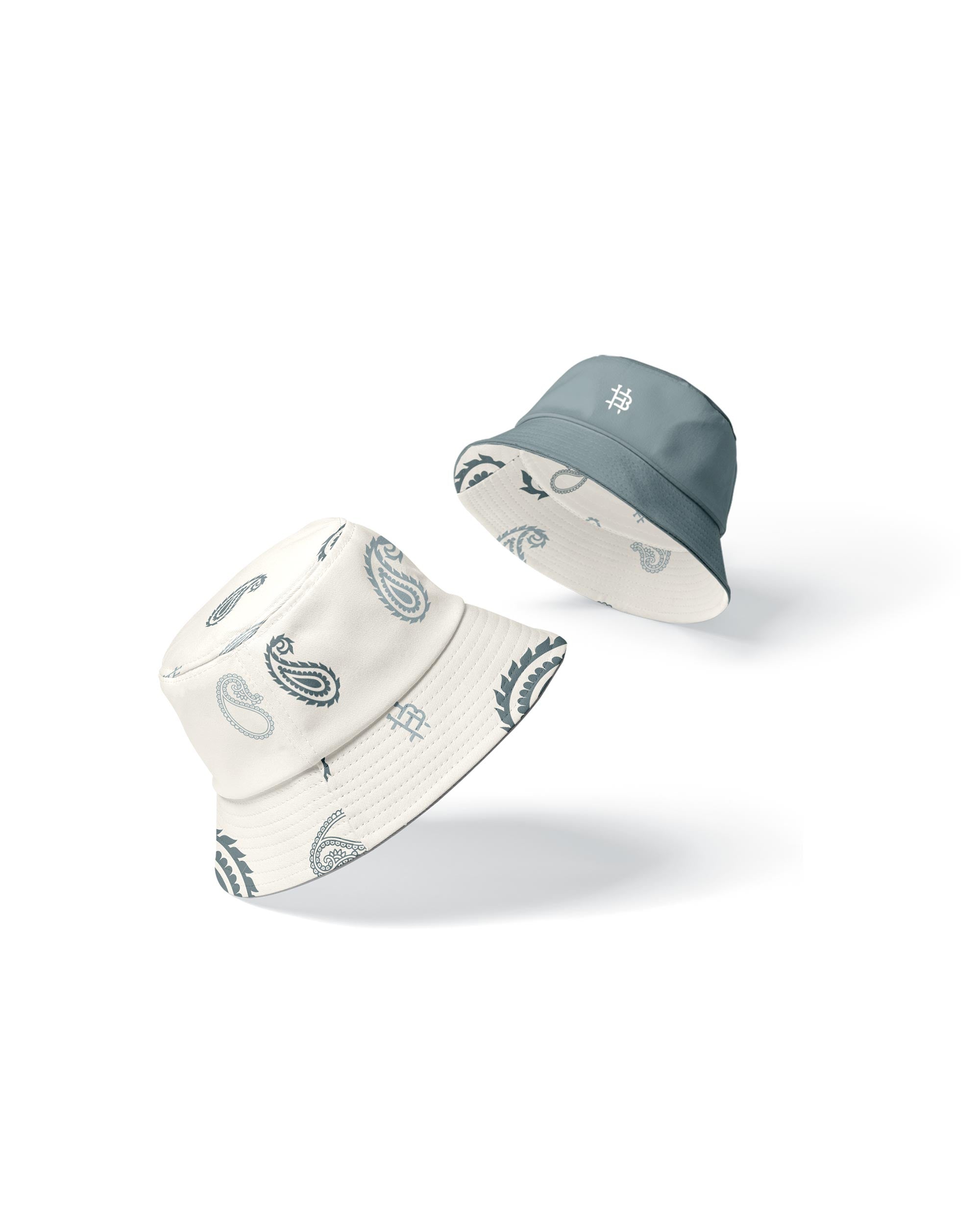 Paisley Cream/Grey Bucket Hat
