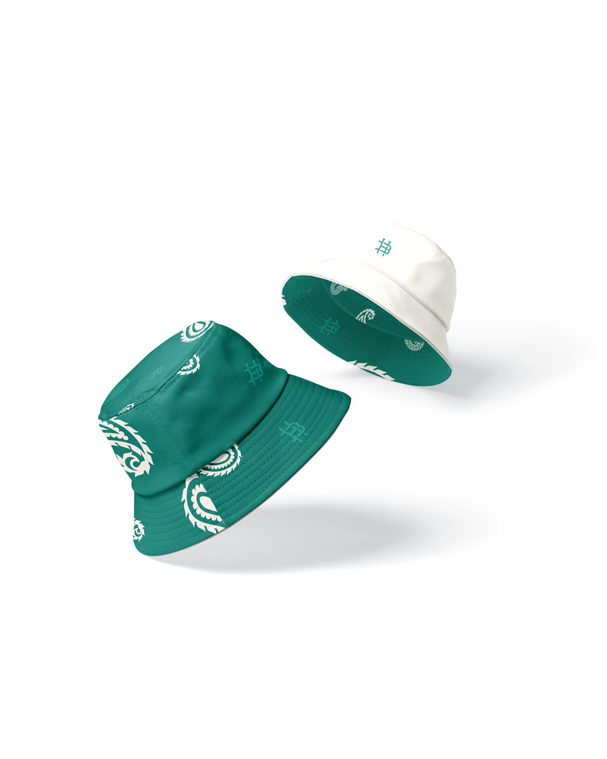 Paisley Dark Teal Bucket Hat
