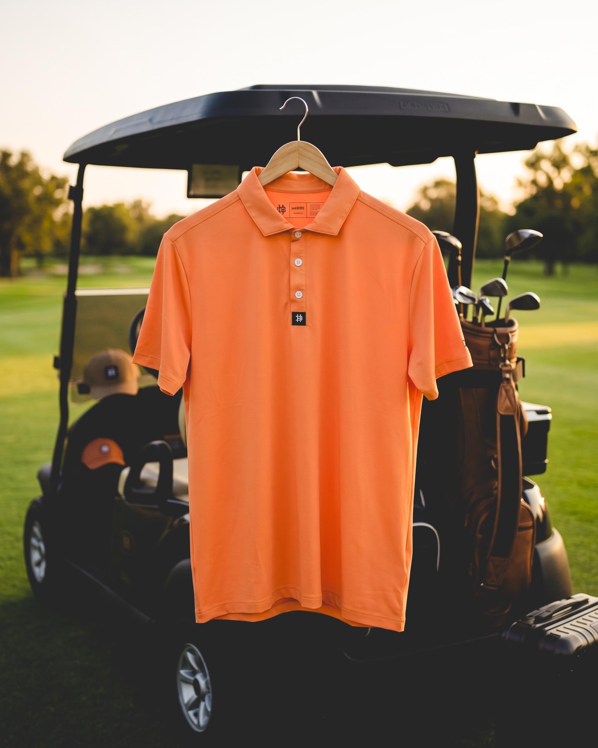 Orange Modern Performance Polo
