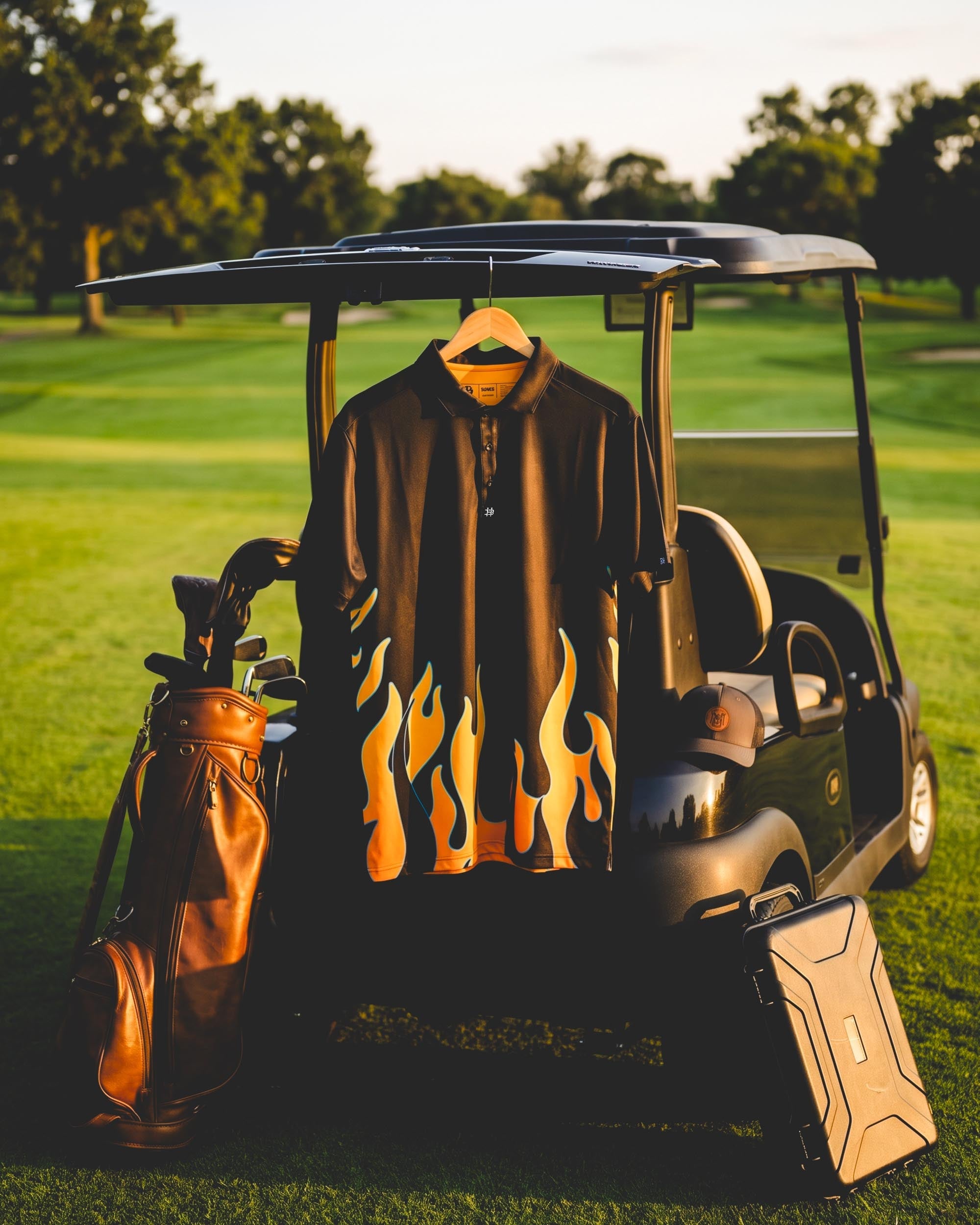 Vintage Flames Modern Performance Polo