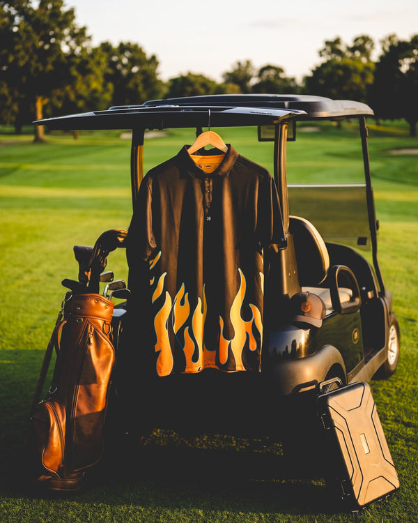 Vintage Flames Modern Performance Polo