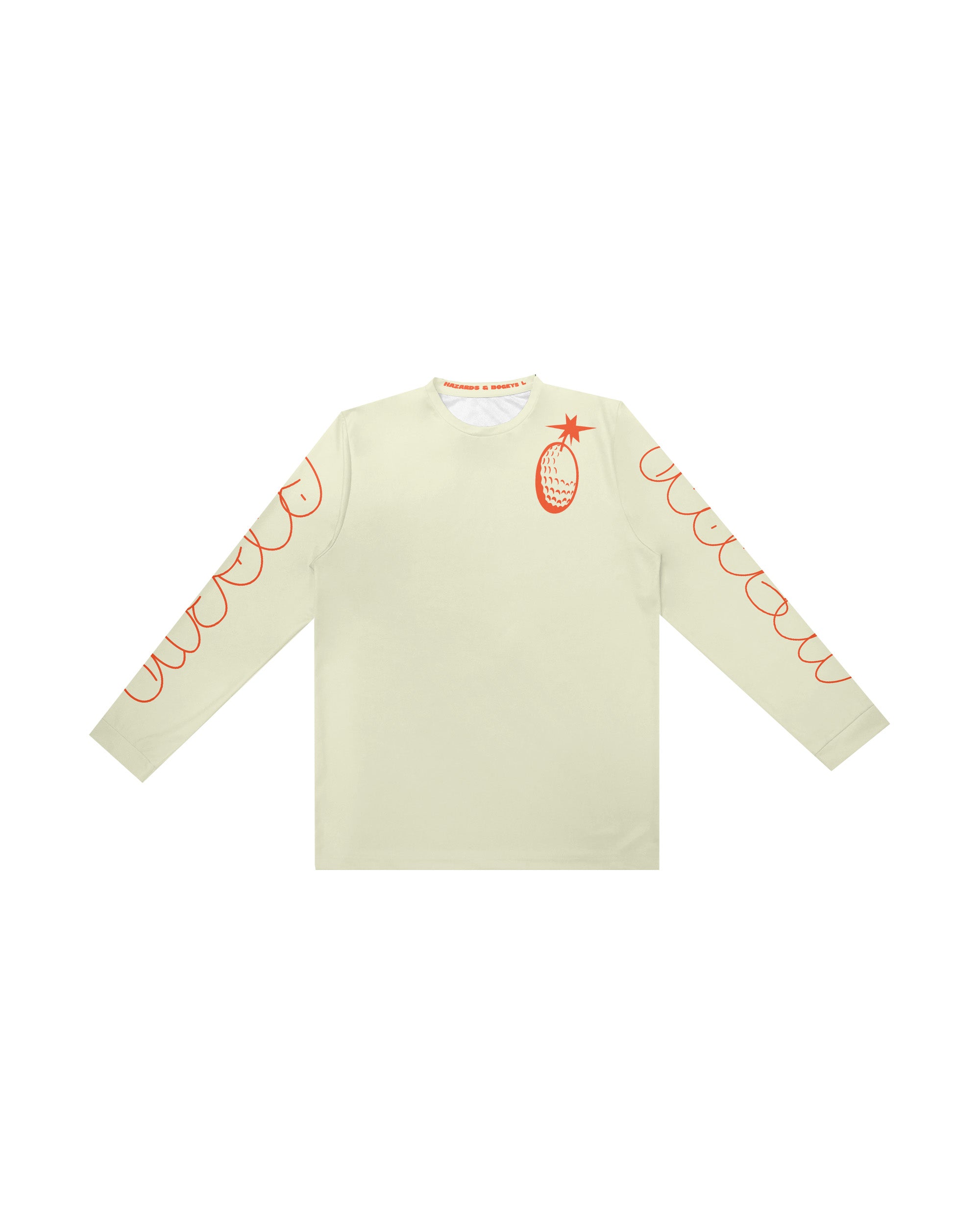 Orange Tee Box Long Sleeve Shirt