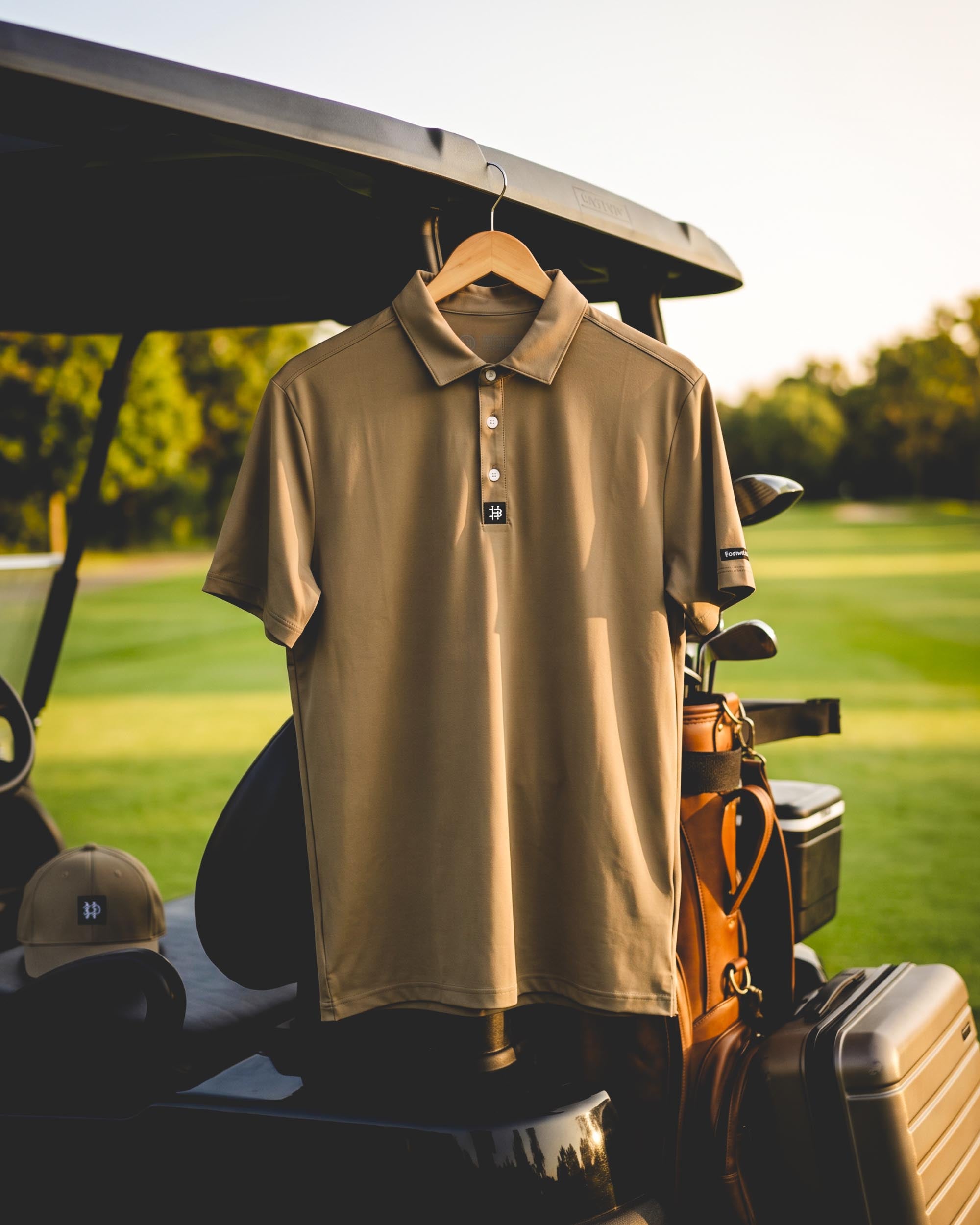 Earth Brown Modern Performance Polo